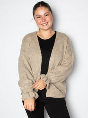 Kort cardigan med flæsekant by Krone 1