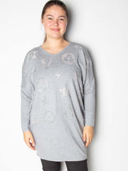 Striktrøje med bling motiver - ITSEP24