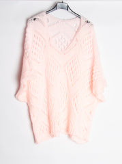 3/4 ærmet strik med v-hals - ITFEB25 by Kingstar