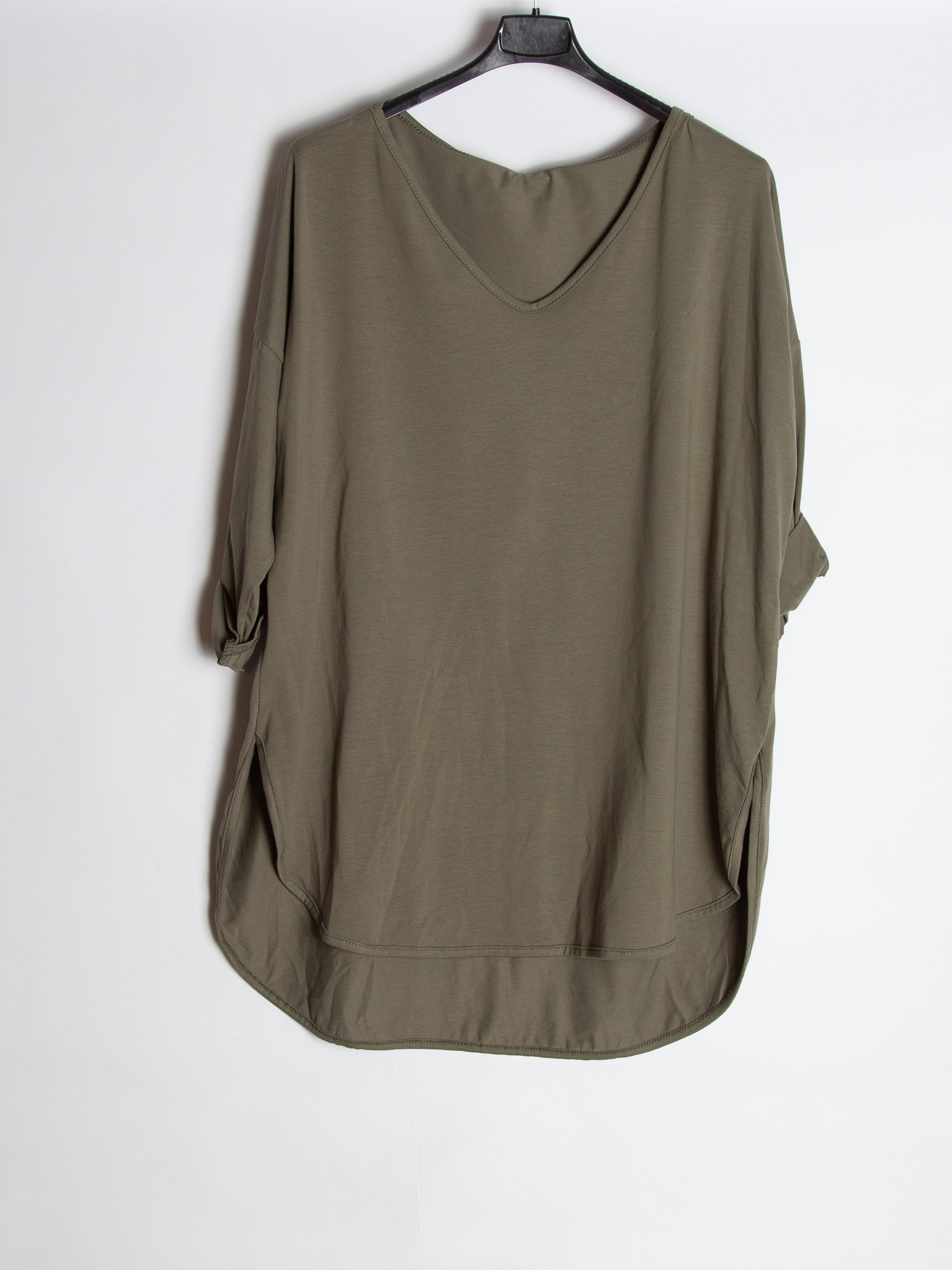 Langærmet top med v-hals Ingen returret - 130cm by Krone 1