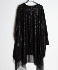 Asymmetrisk tunika med pailletter - Ingen returret - ITNOV24 by Krone 1