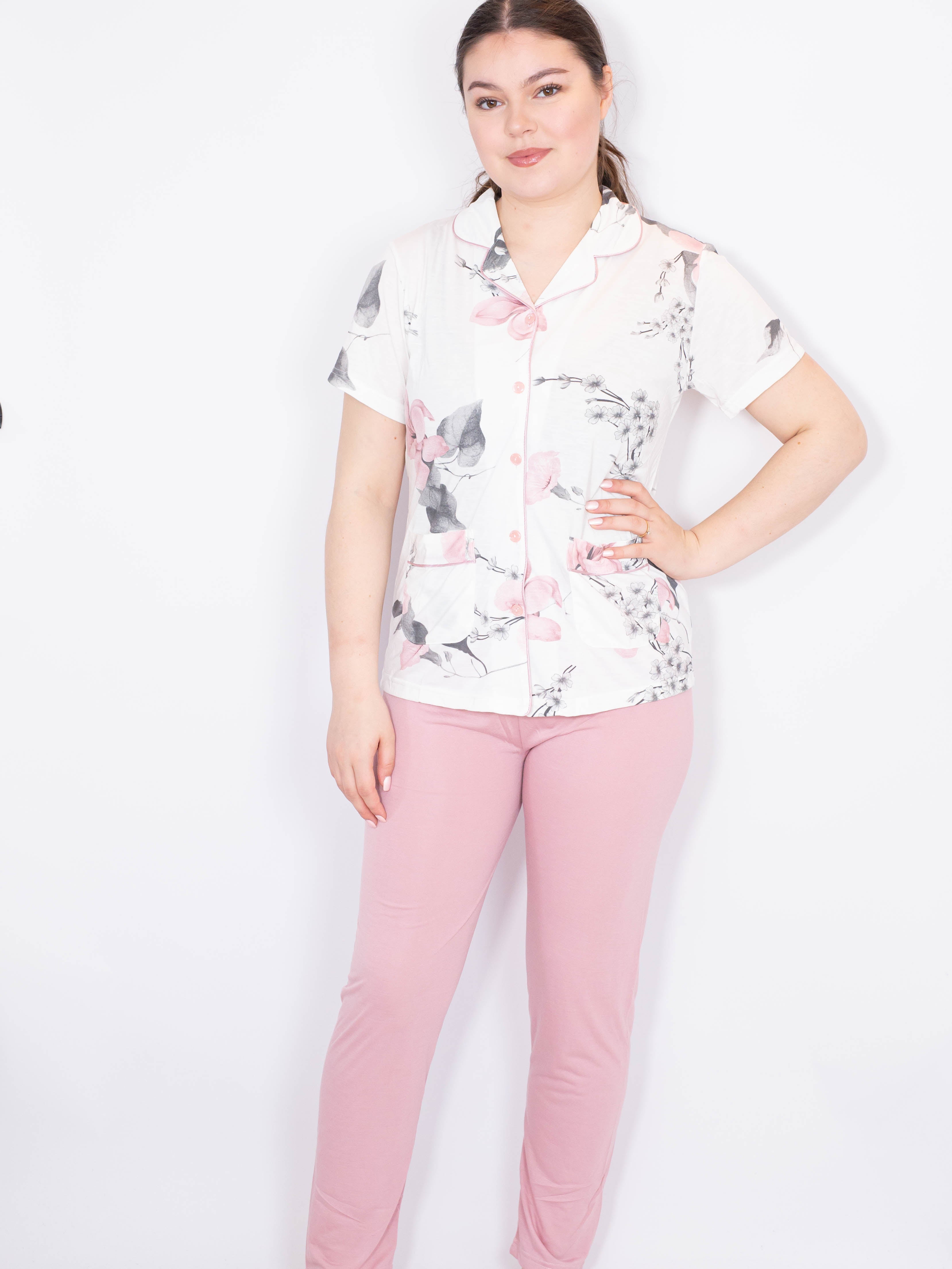 Nattøjssæt kortærmet med blomster by Krone 1