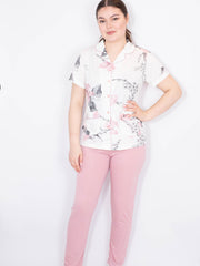 Nattøjssæt kortærmet med blomster by Krone 1