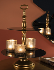 Fyrfadsstage rustik 8x6 cm hyggelig og tidløs stemning by C&E