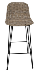 Barstol med rattanflet – Brun by C&E