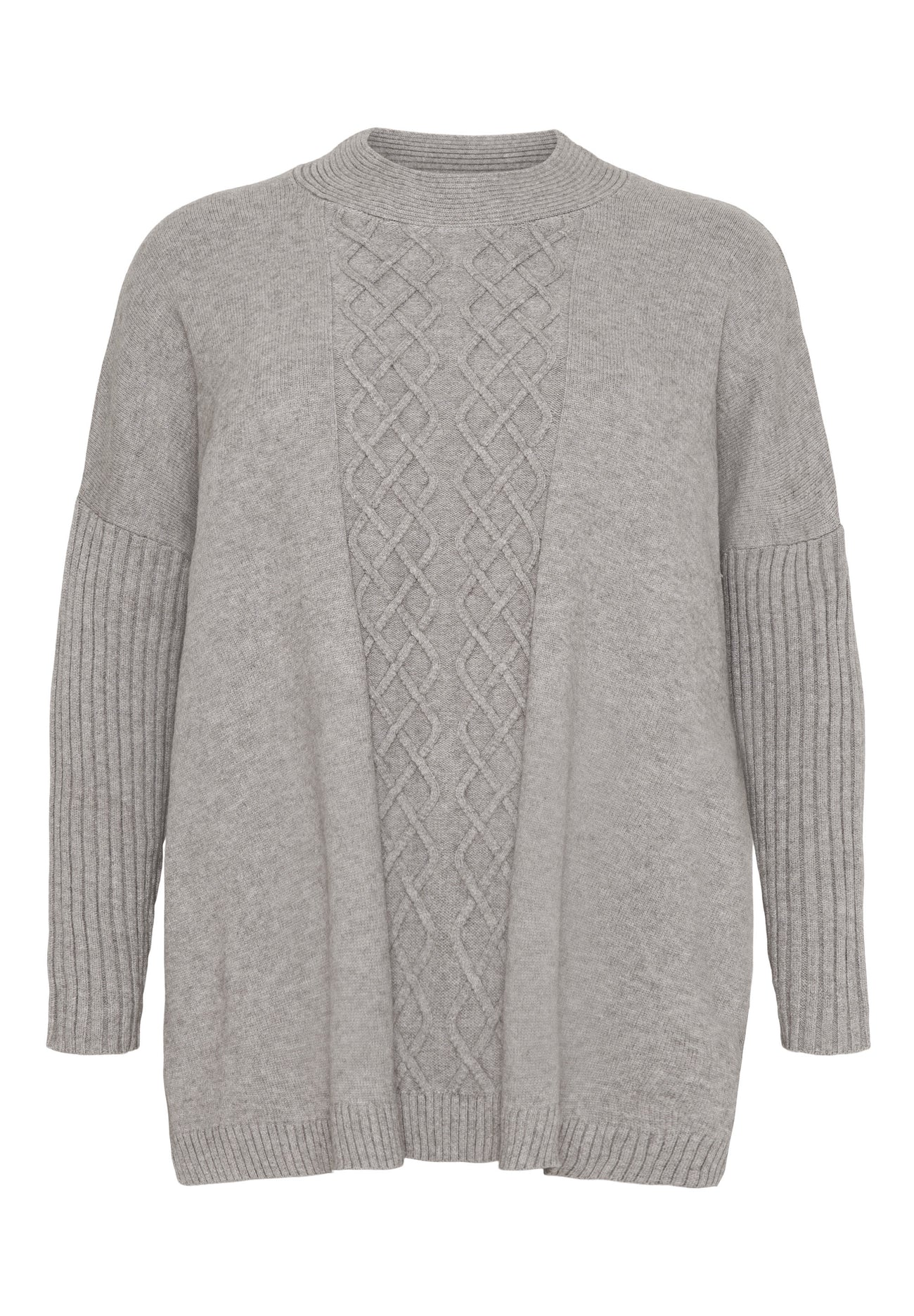 No. 1 By Ox Strikket poncho med ribstrikkede ærmer by No. 1 by ox