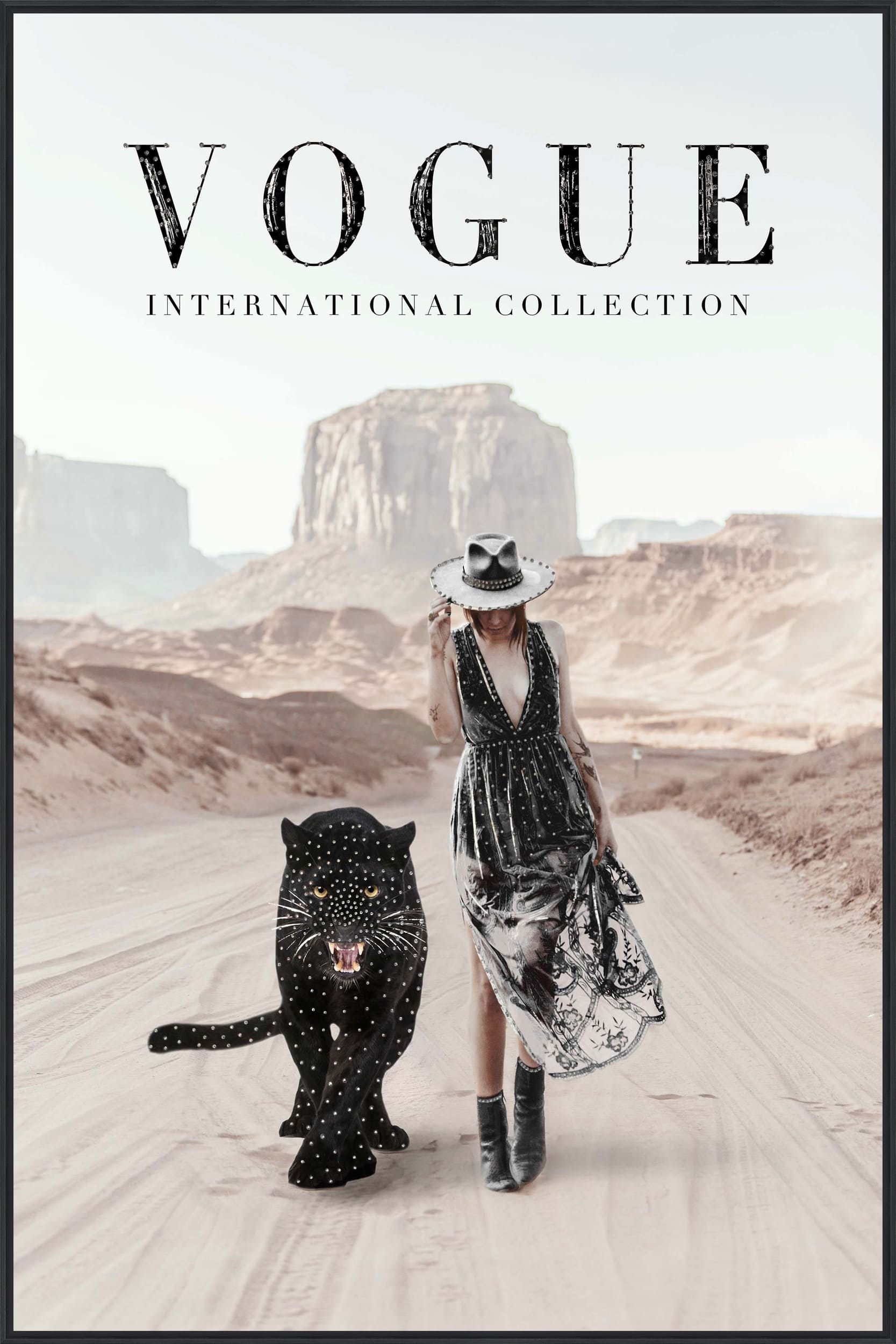 Mural med ramme – Walk with Puma 80x120 cm vægkunst by L.C Wholesaler