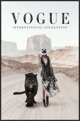 Mural med ramme – Walk with Puma 80x120 cm vægkunst by L.C Wholesaler