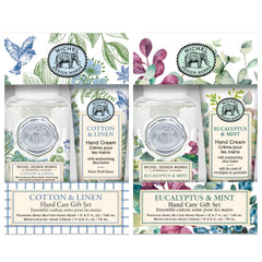 Michel Design Works Gavesæt Mix Cotton & Linen / Eucalyptus & Mint skumsæbe og håndcreme by Michel Design Works