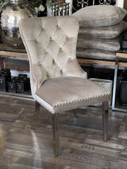 Spisestole med løve metalben taupe by Krone 1