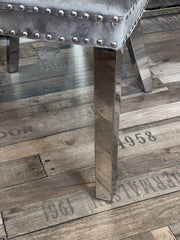 Spisestole med løve metalben grå by Krone 1