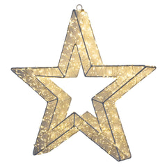 Metal Lys Stjerne dekorativ julestjerne med LED lys by Vel Line