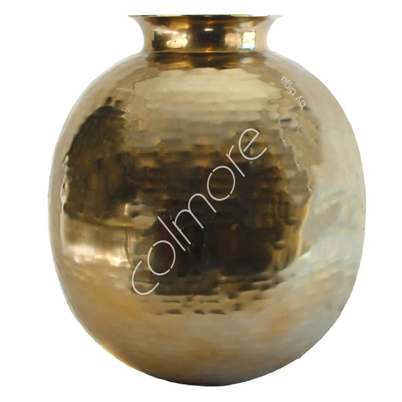 Guld vase i aluminium 44x44x54cm by CM