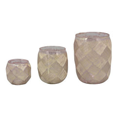 Hurricane med udskæring Rosa 11x11x13 cm by Exner