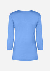 Soyaconcept Marica basis bluse med rund hals blå