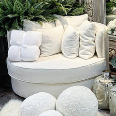 Fauteuil Hayley Sheep Cream – Elegant loungestol i blød fårepels-look 132x105x75 cm by CM