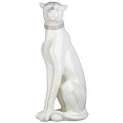 Siddende panter med bling elegant dekorationsfigur 60x23 cm by GILDE