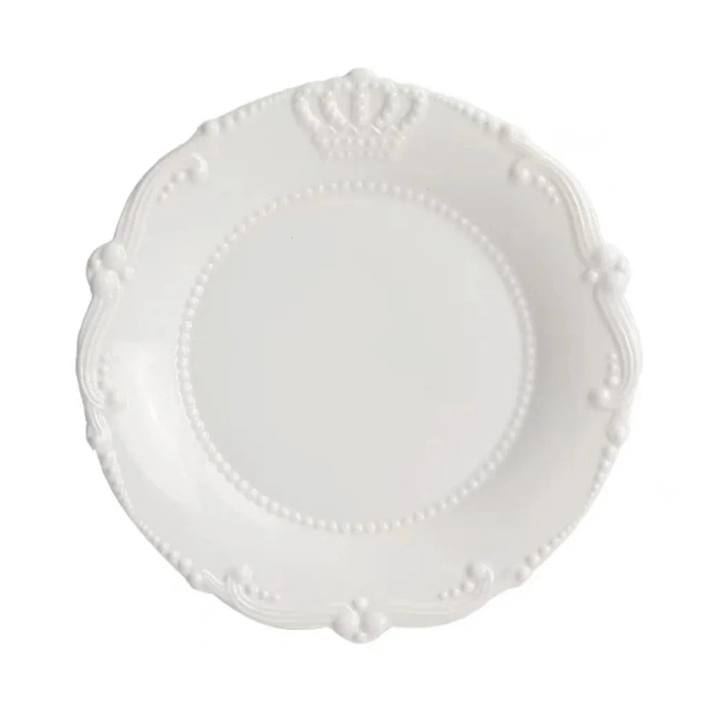 Krone tallerken 26,8 x 26,8 x 3 cm hvid porcelæn by Krone 1 - Kina