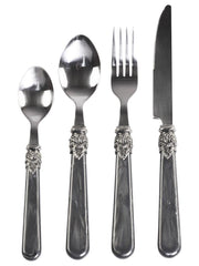 Linas - Antique kul bestik m. sølv deko - 4 dele by Chic Antique