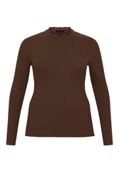 No. 1 By Ox Blouse w turtle neck Dark Brown by No. 1 By Ox