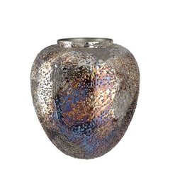 Metal Deco vase “Pavone" 27 x 26 by GILDE