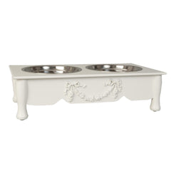 Hundeskål eller Katteskål – Beige 41 x 22 x 12 cm / 2 x 500 ml by C&E