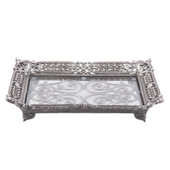 Bakke – Sølvfarvet med detaljer og bling 19x14x4 cm by C&E