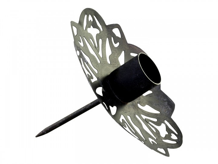 Lysholder m. spyd 9x11 cm antique sort by Chic Antique