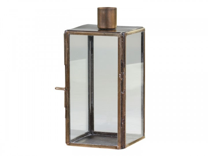 Lysestage, 16x7,5x7,5 cm antique messing by Chic Antique