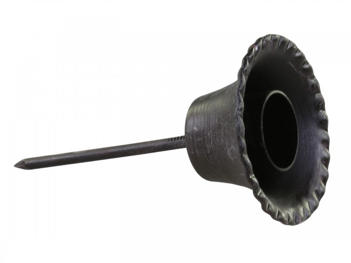 Lysholder m. spyd, 9,5x5,5 cm antique sort by Chic Antique