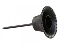 Lysholder m. spyd, 9,5x5,5 cm antique sort by Chic Antique