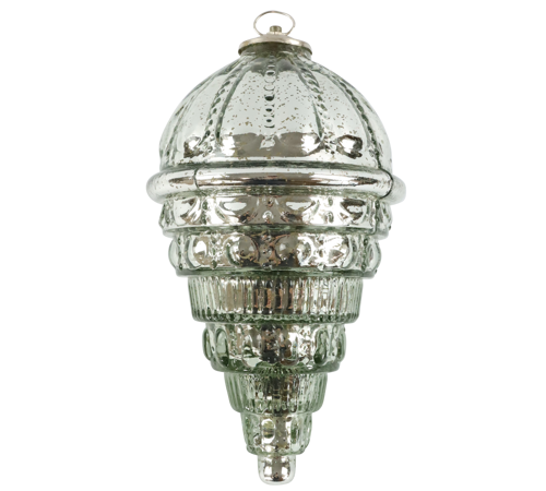 Jule sølv ornament 18x18x34cm by Hoff