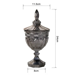 Glaskrukke med låg Smoke 24x11 cm by Krone 1