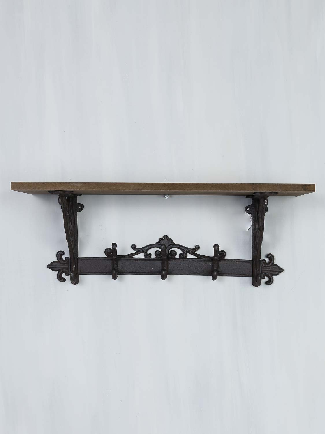 Knagerække med 5 kroge og hylde 58x20x22 cm by C&E