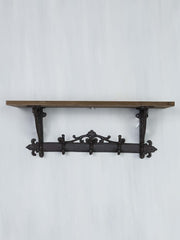 Knagerække med 5 kroge og hylde 58x20x22 cm by C&E