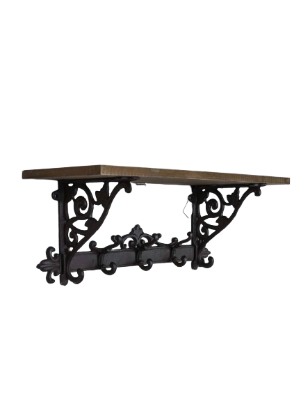 Knagerække med 5 kroge og hylde 58x20x22 cm by C&E