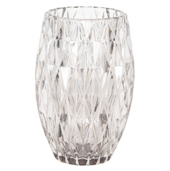 Vase med diamantmønster 9x13 cm elegant glasvase til blomster og dekoration by C&E