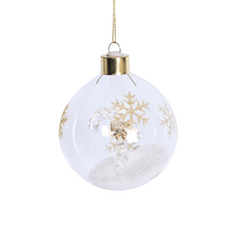 Julekugle med candy glas 8x8x8 cm by CM