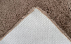 Bademåtte i imiteret pels brun – 65 x 100 cm by Collectione