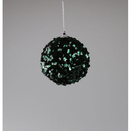 Julekugle Grøn med Pailletter 8 cm by Am Design