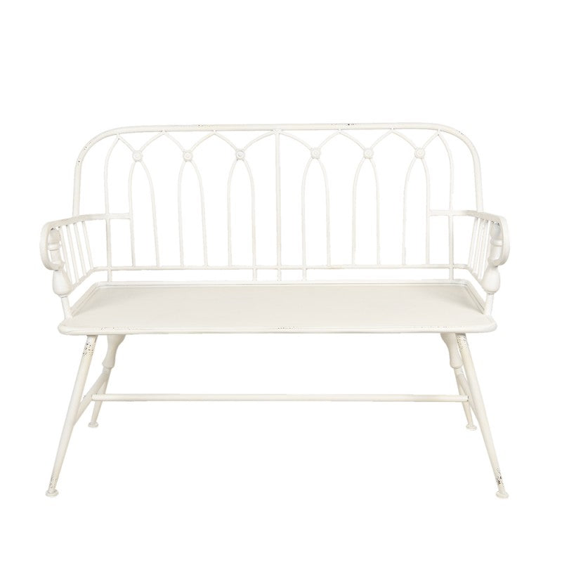 Hvid havebænk 120x53x90 cm by C&E