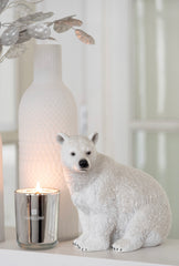 Scented candle silver D10xH12cm 80 hours