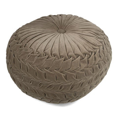 Puf fløjl smock beige 40x40 cm by M&M