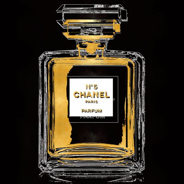 Billede med guld parfume 80x80 cm by HK