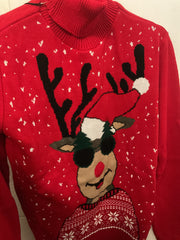 Julestrik rullekrave - Rudolf med solbriller by Krone 1