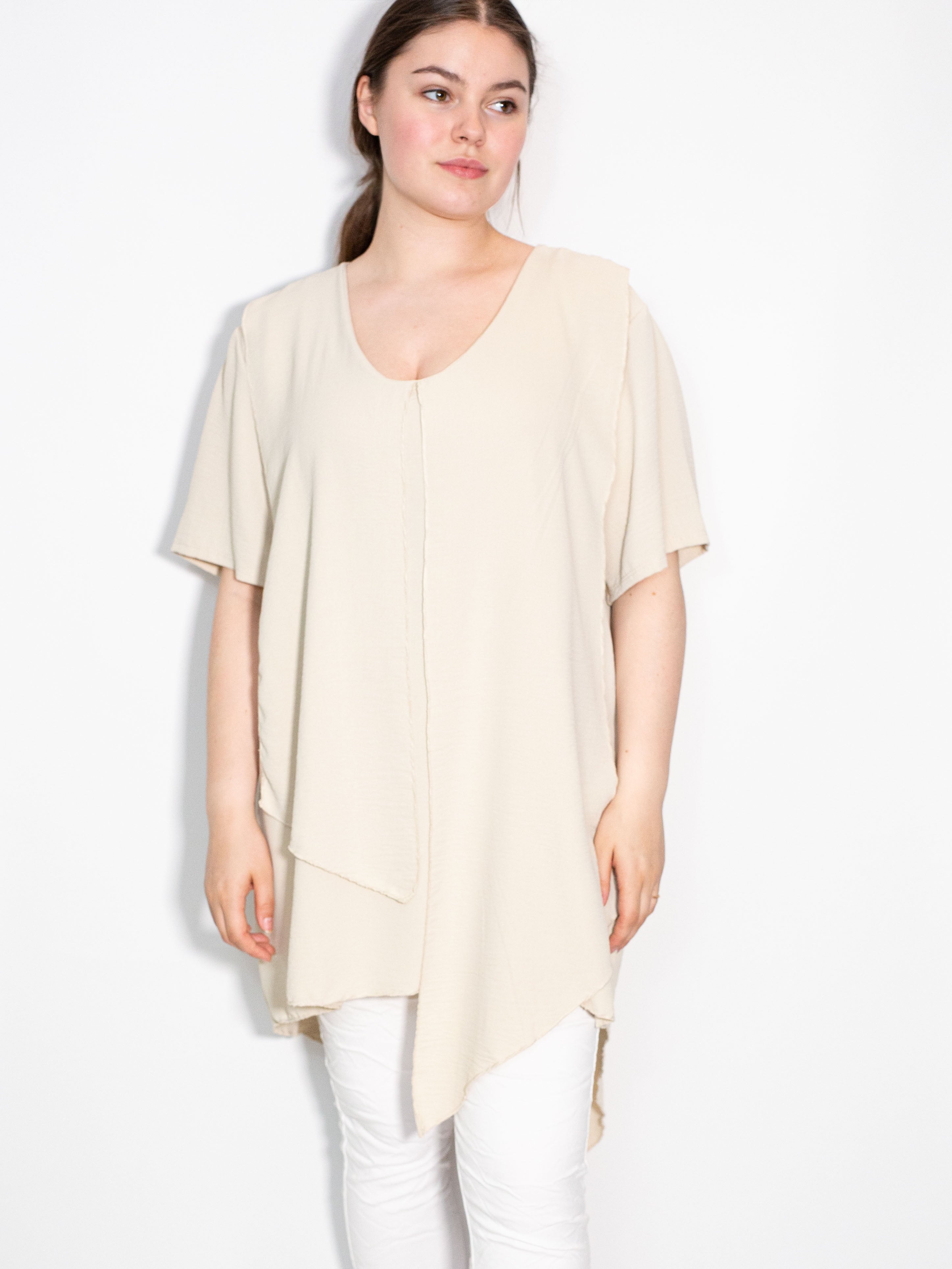 Asymmetrisk bluse - Brystmål 130cm