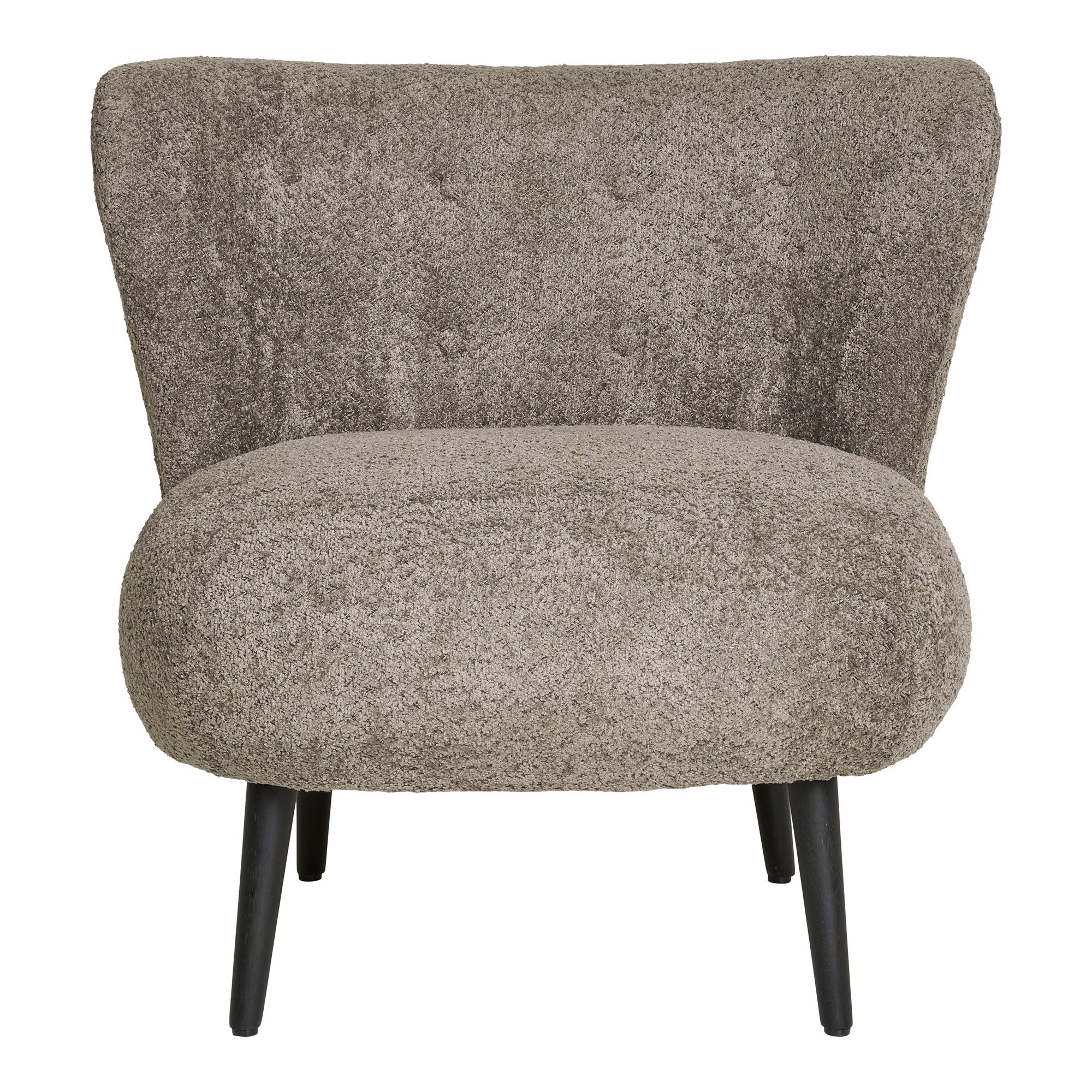 Covelo Loungestol, bouclé, brun/sort,