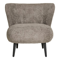 Covelo Loungestol, bouclé, brun/sort,