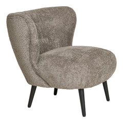 Covelo Loungestol, bouclé, brun/sort,