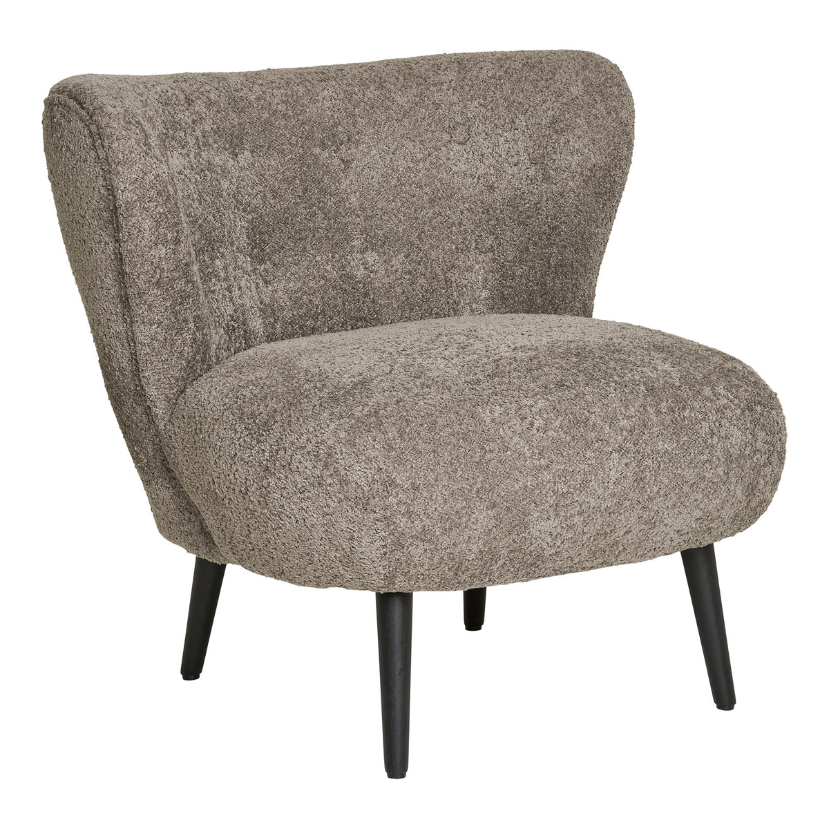Covelo Loungestol, bouclé, brun/sort,